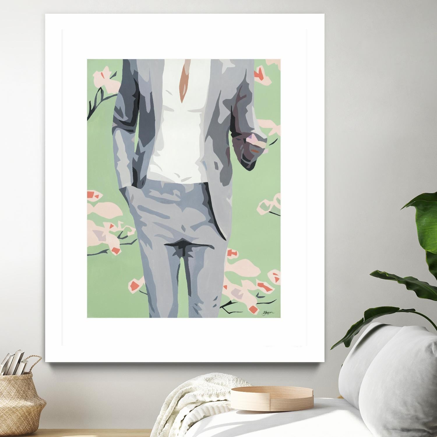 Mr. Why Not by Beth Ann Lawson on GIANT ART - grays figurative fashion