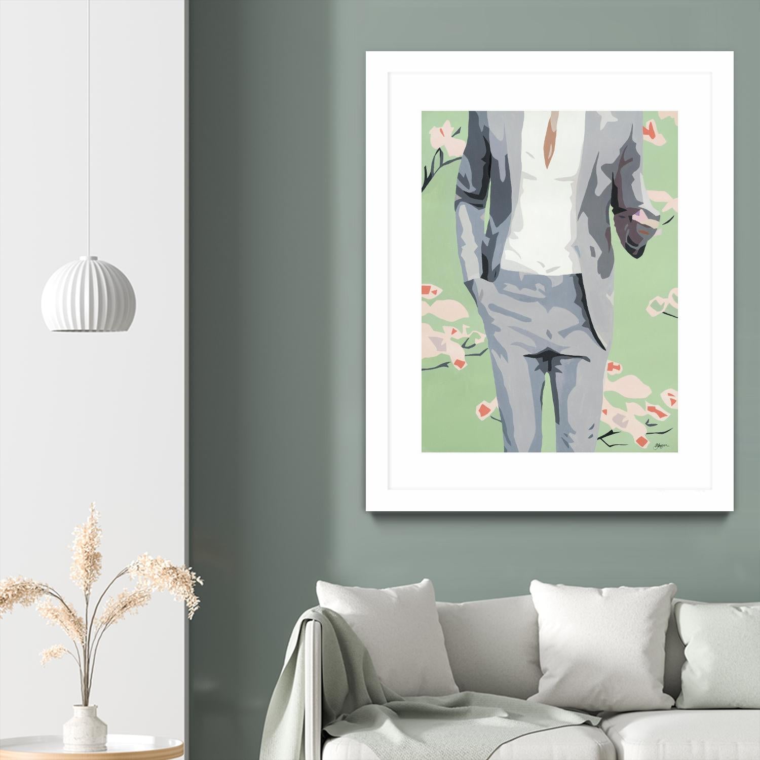 Mr. Why Not by Beth Ann Lawson on GIANT ART - grays figurative fashion