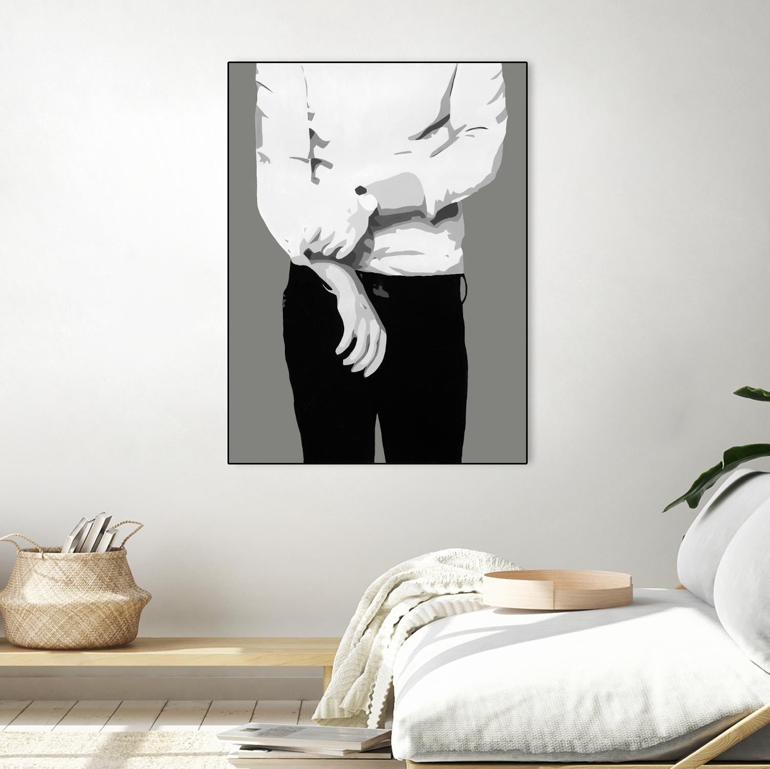 Mr.Right black and white by Beth Ann Lawson on GIANT ART - white black & white black pants