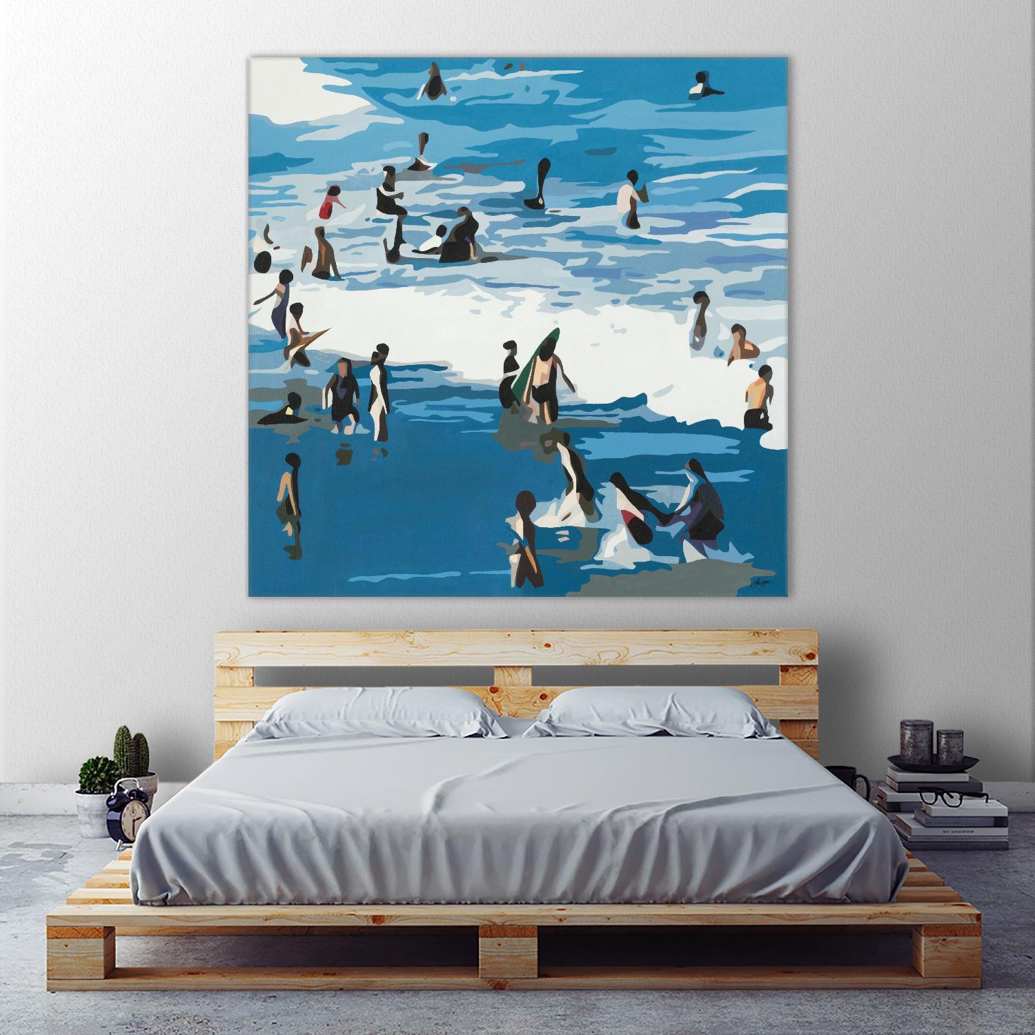 Surf's Up by Beth Ann Lawson on GIANT ART - blues coastal waves