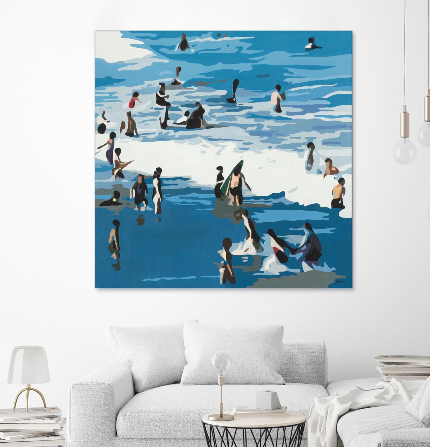 Surf's Up by Beth Ann Lawson on GIANT ART - blues coastal waves