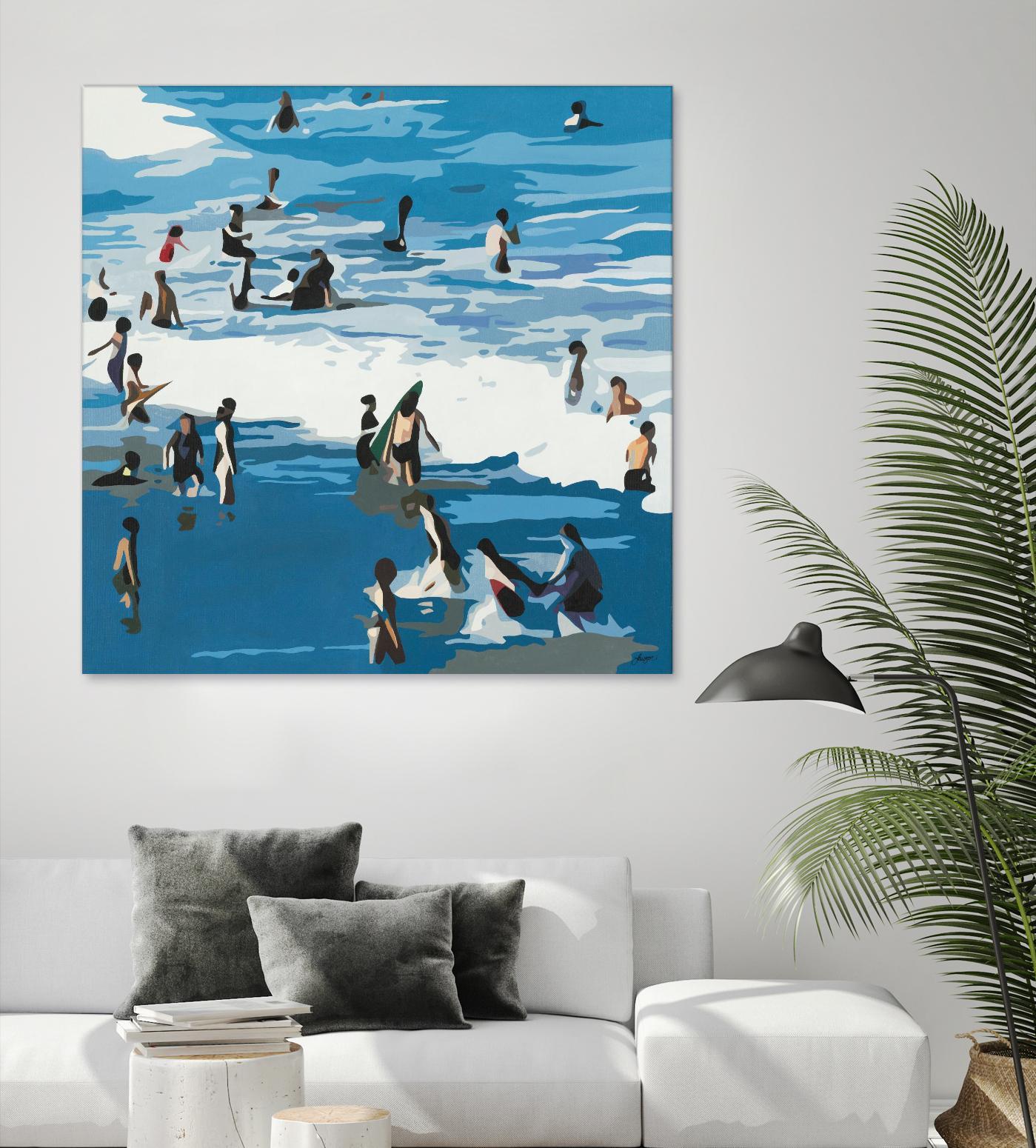 Surf's Up by Beth Ann Lawson on GIANT ART - blues coastal waves