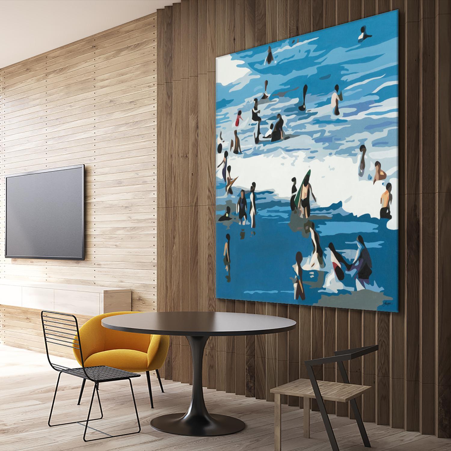 Surf's Up by Beth Ann Lawson on GIANT ART - blues coastal waves