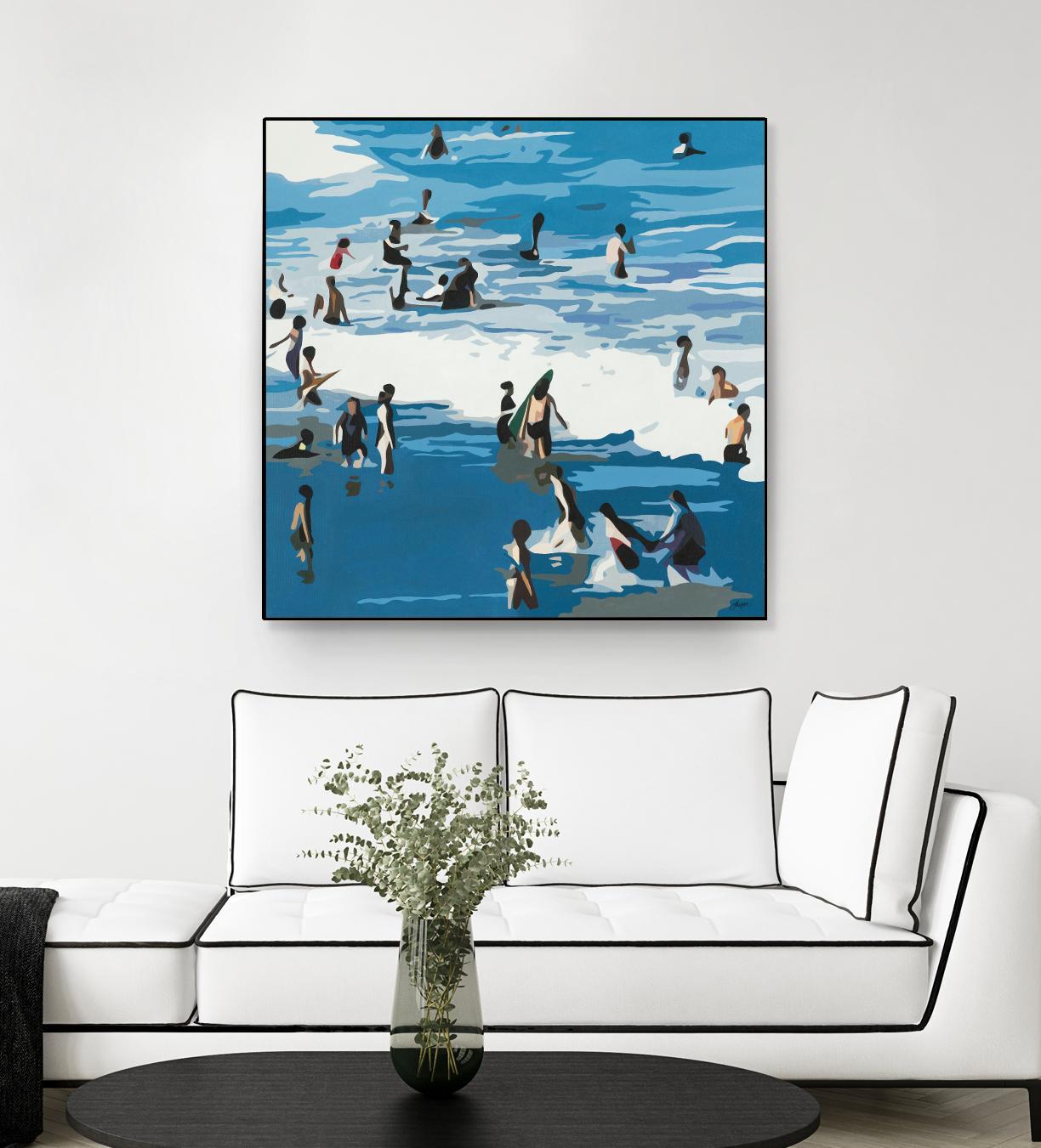 Surf's Up by Beth Ann Lawson on GIANT ART - blues coastal waves