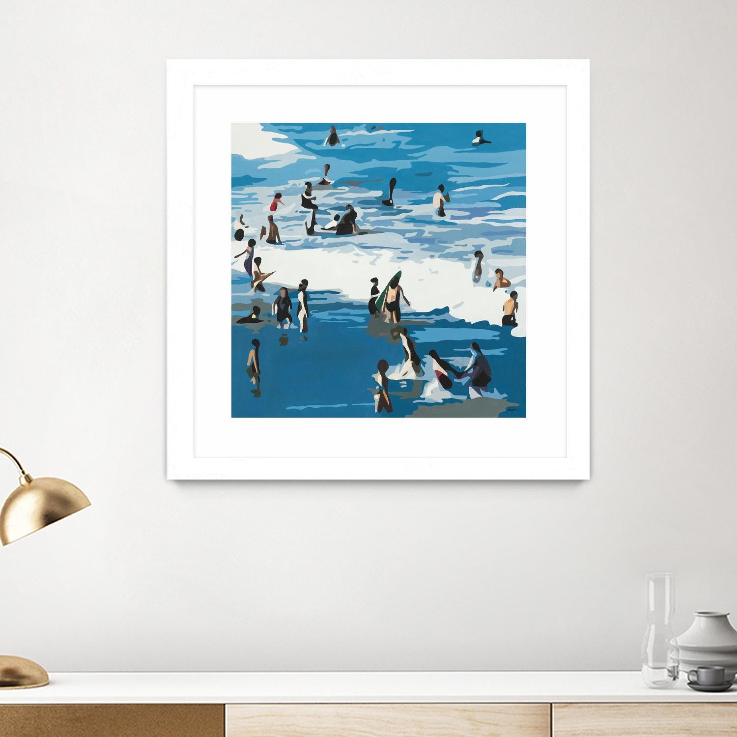 Surf's Up by Beth Ann Lawson on GIANT ART - blues coastal waves