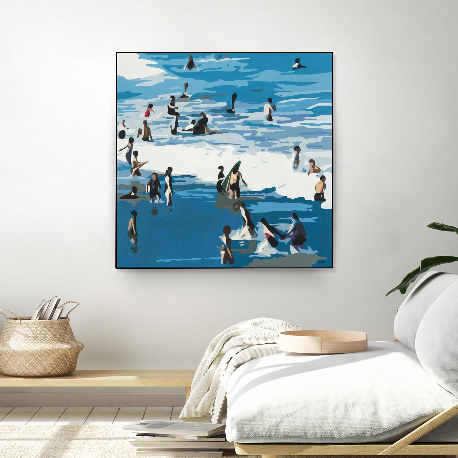 Surf's Up by Beth Ann Lawson on GIANT ART - blues coastal waves