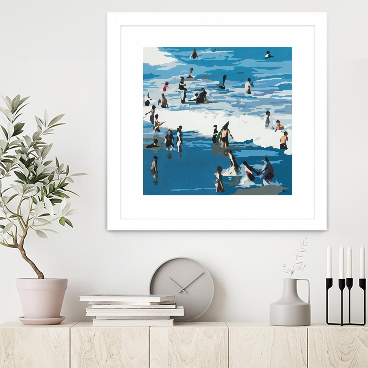 Surf's Up by Beth Ann Lawson on GIANT ART - blues coastal waves