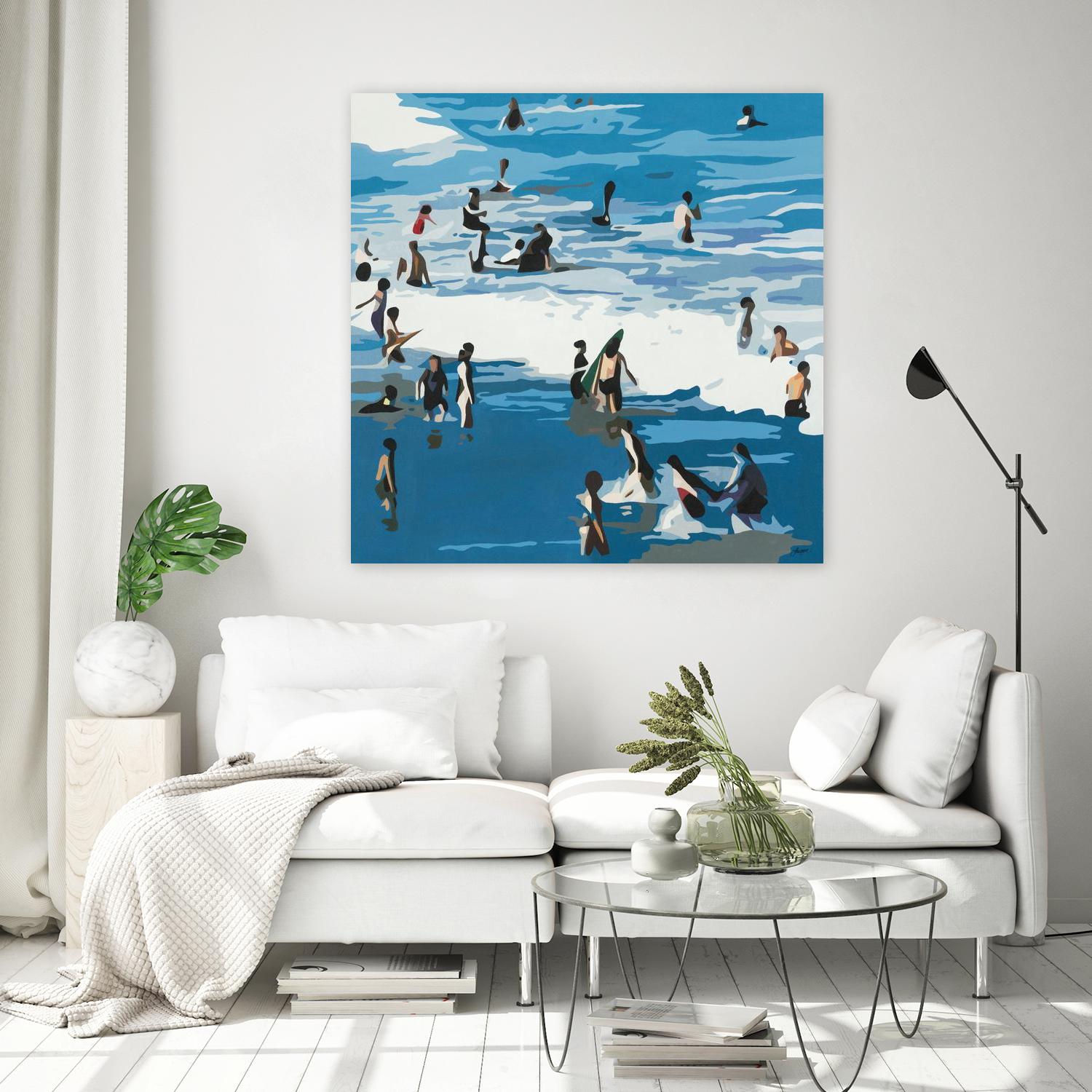 Surf's Up by Beth Ann Lawson on GIANT ART - blues coastal waves