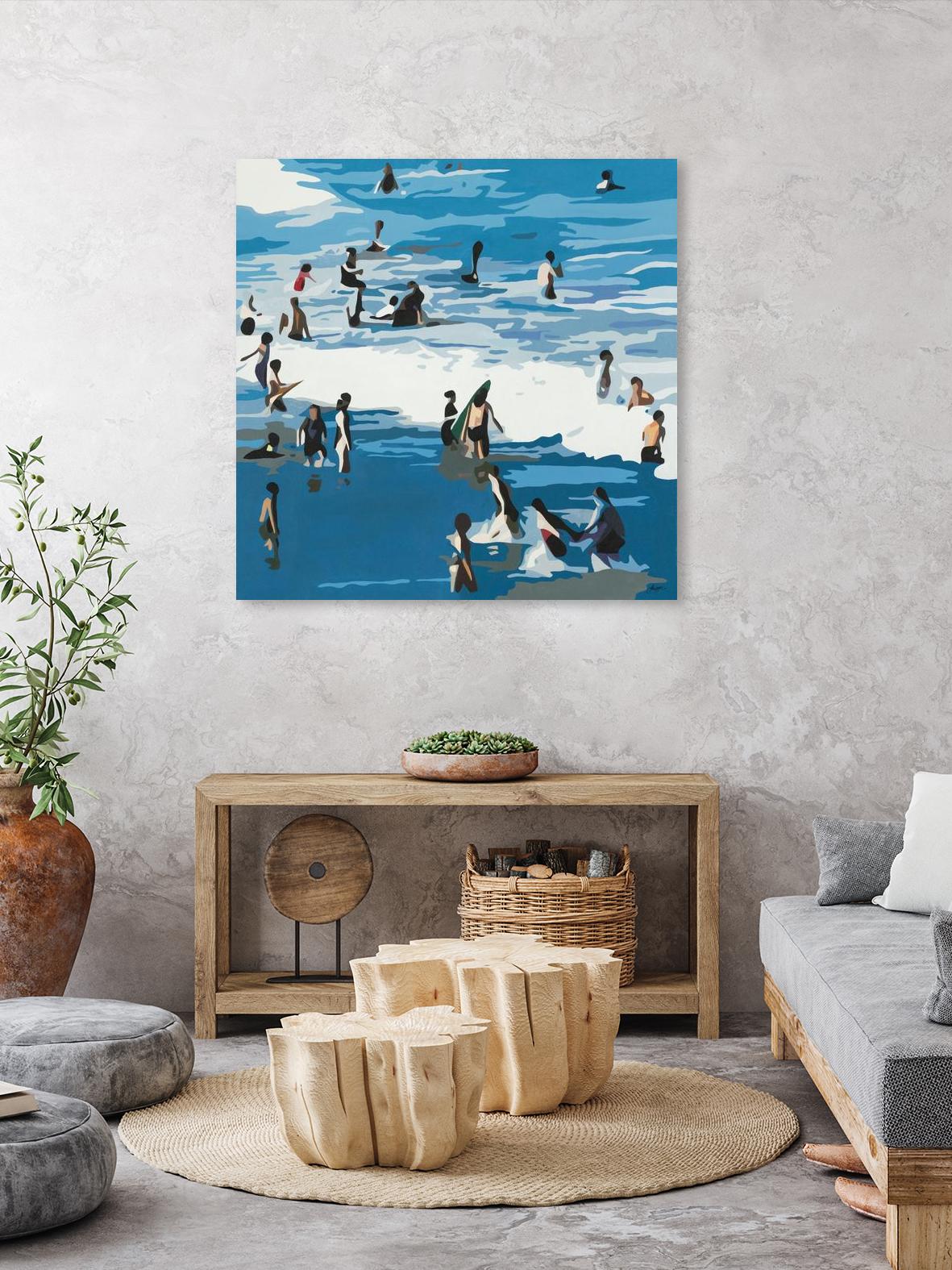 Surf's Up by Beth Ann Lawson on GIANT ART - blues coastal waves