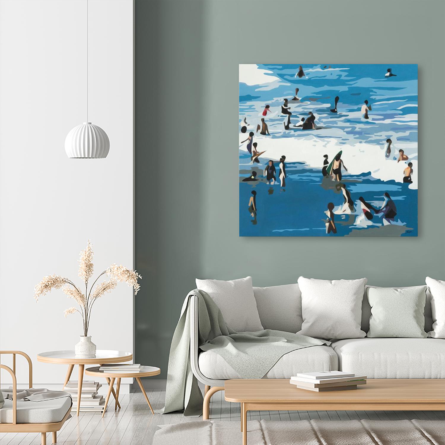 Surf's Up by Beth Ann Lawson on GIANT ART - blues coastal waves