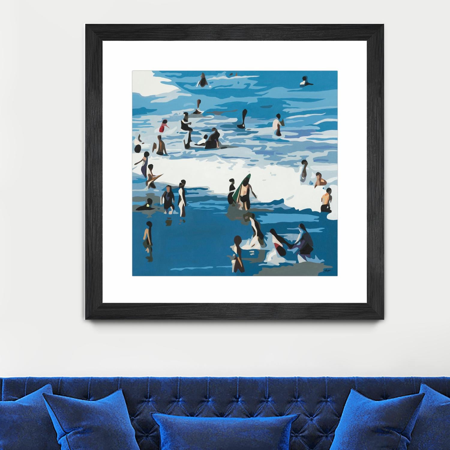 Surf's Up by Beth Ann Lawson on GIANT ART - blues coastal waves