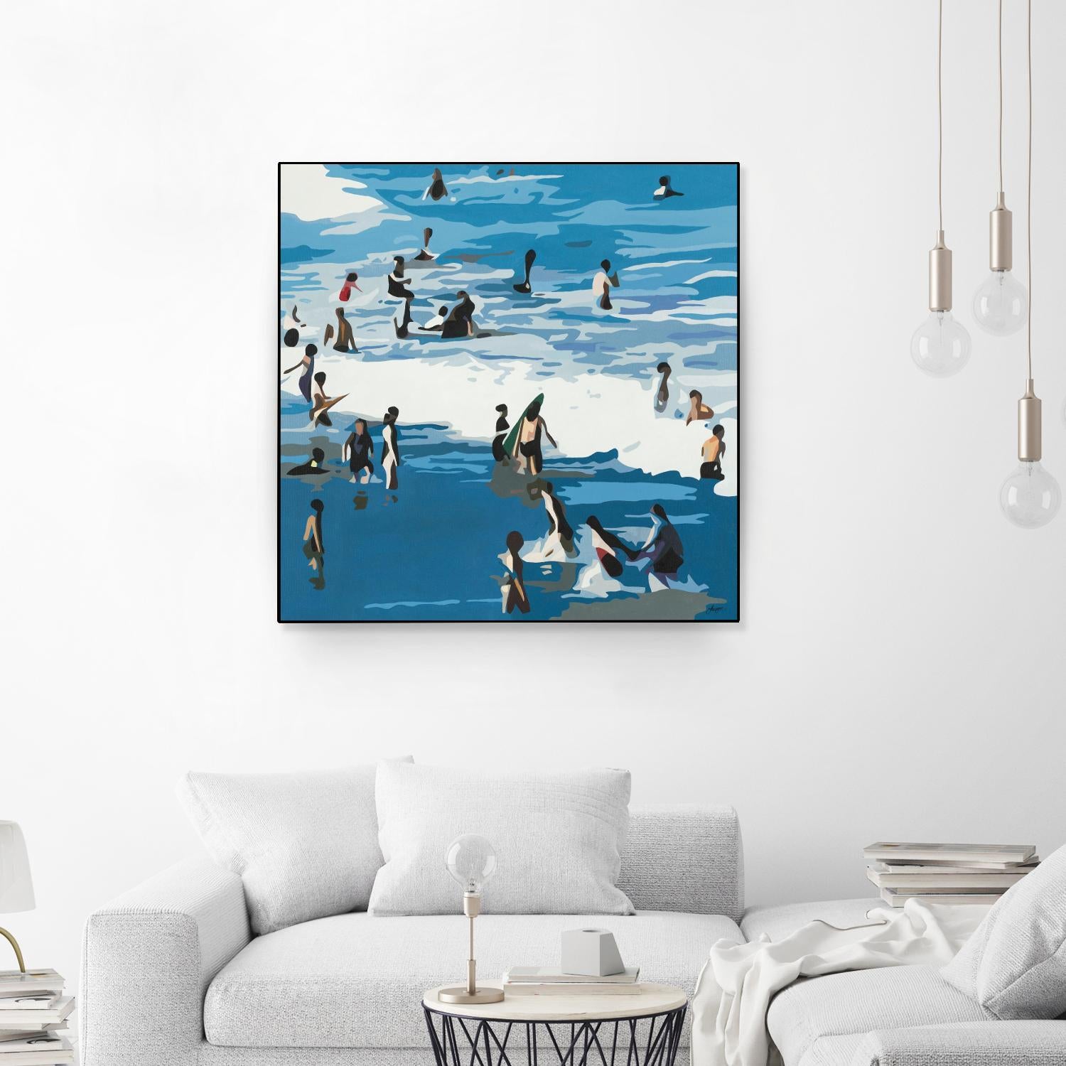 Surf's Up by Beth Ann Lawson on GIANT ART - blues coastal waves