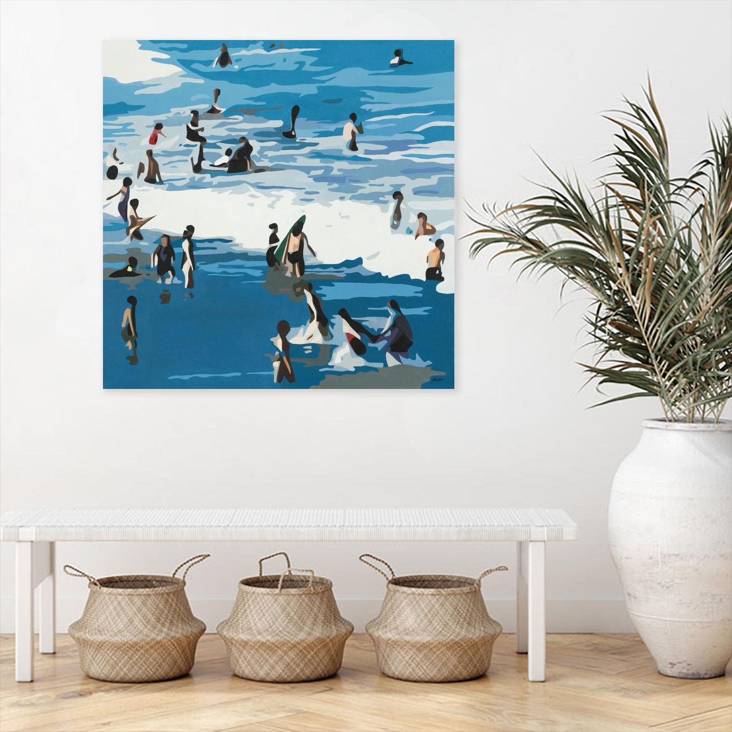 Surf's Up by Beth Ann Lawson on GIANT ART - blues coastal waves