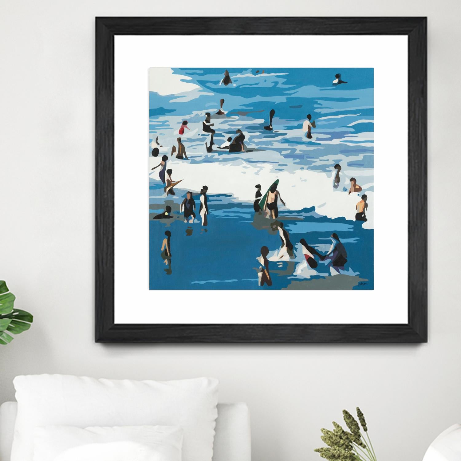 Surf's Up by Beth Ann Lawson on GIANT ART - blues coastal waves