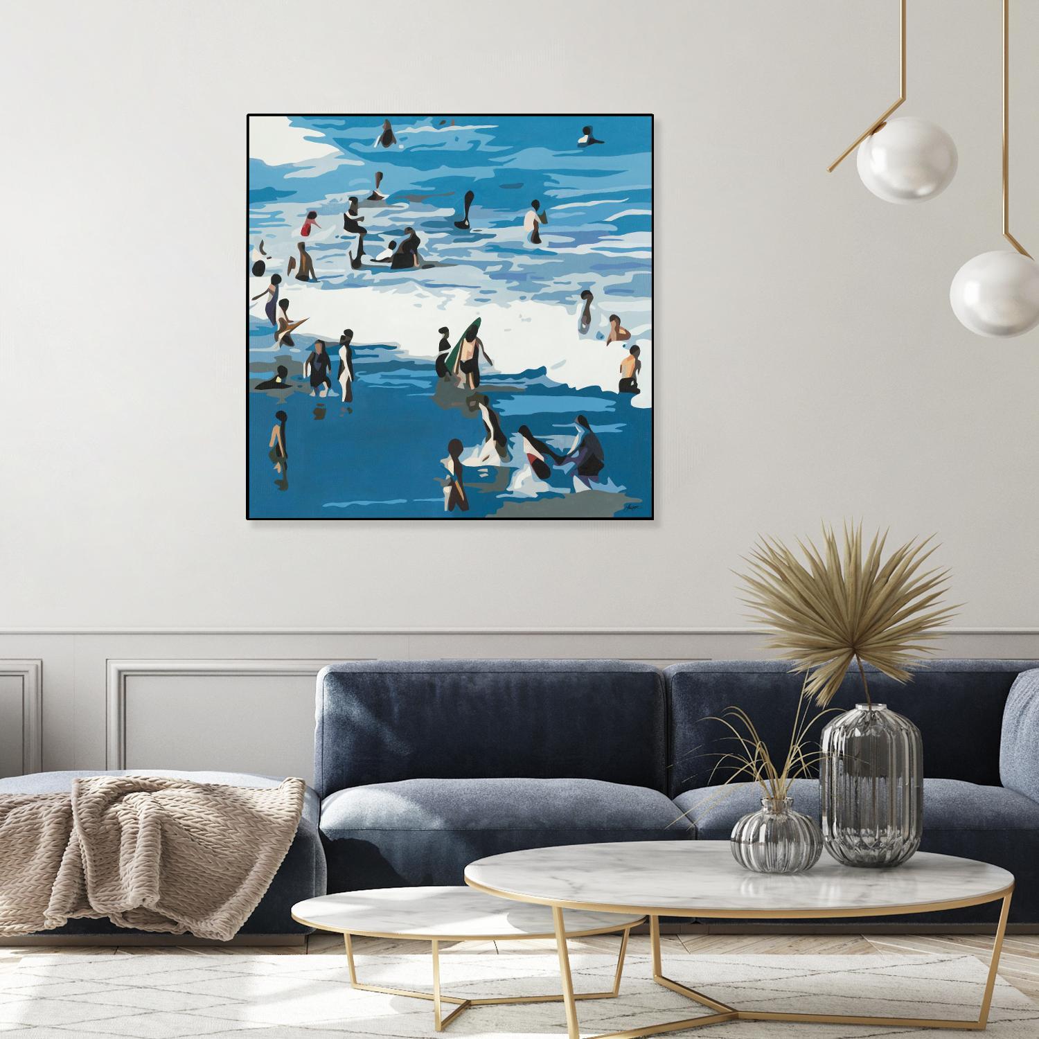 Surf's Up by Beth Ann Lawson on GIANT ART - blues coastal waves