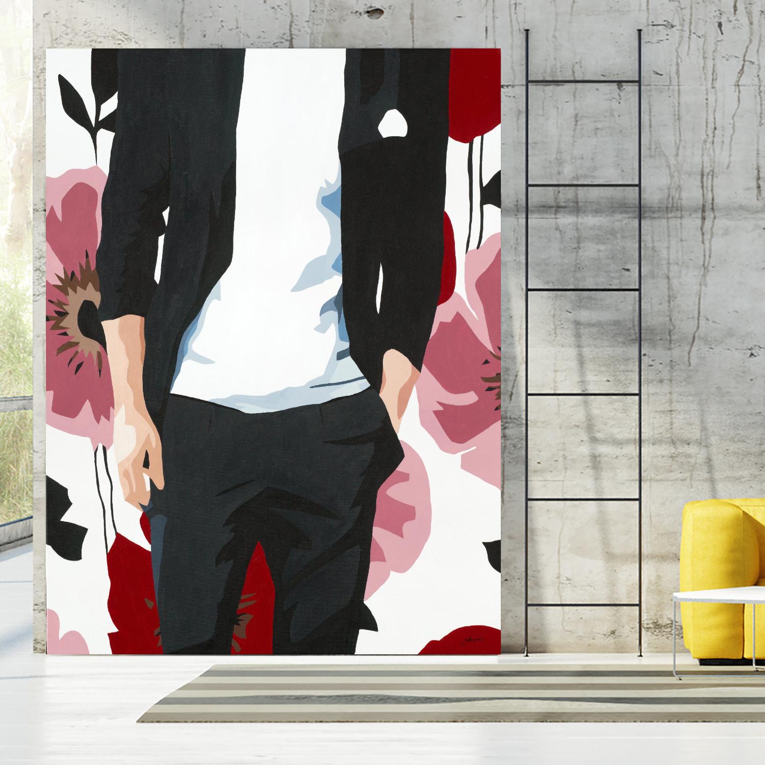 Mr. Right #2 by Beth Ann Lawson on GIANT ART - black figurative fashion