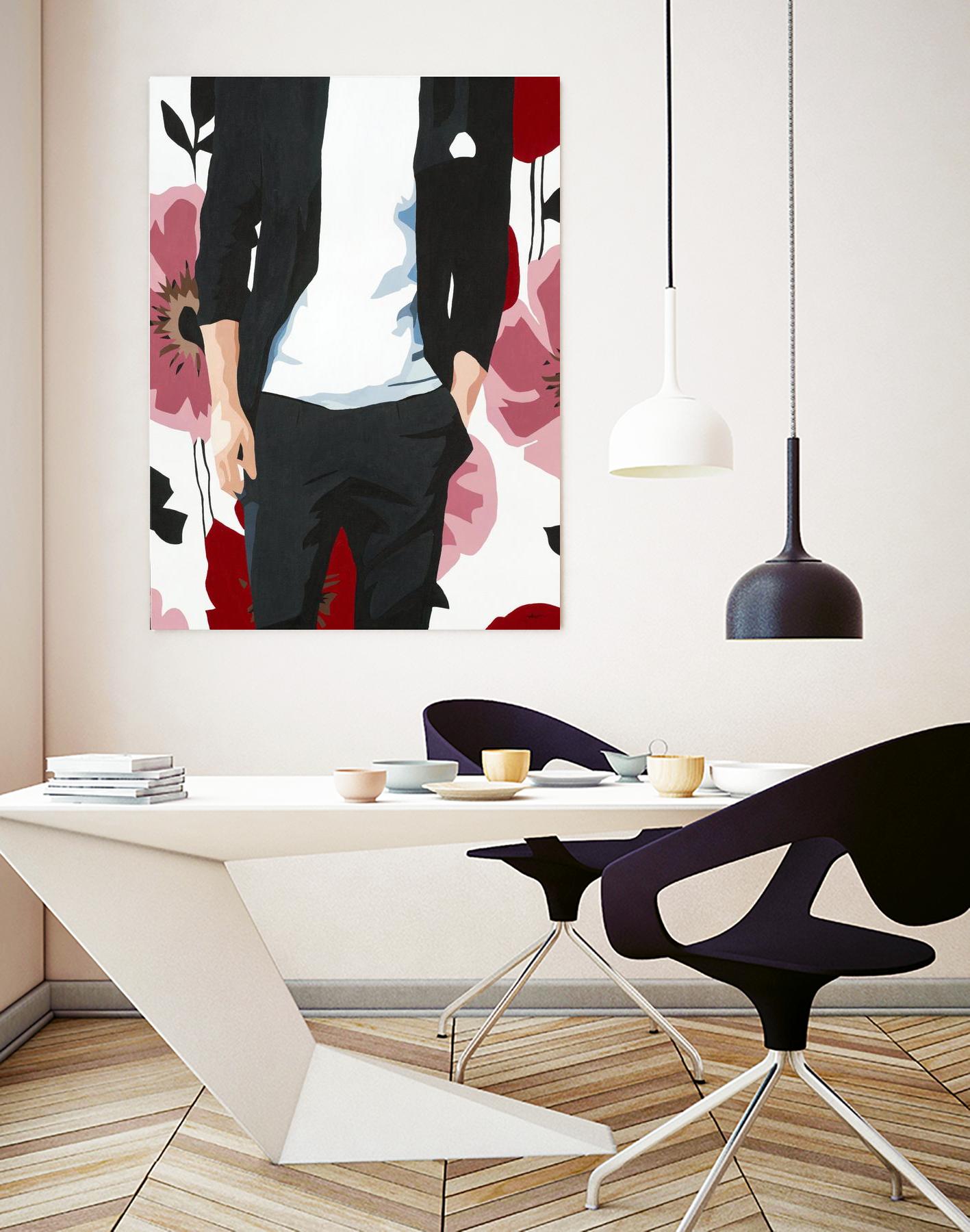 Mr. Right #2 by Beth Ann Lawson on GIANT ART - black figurative fashion