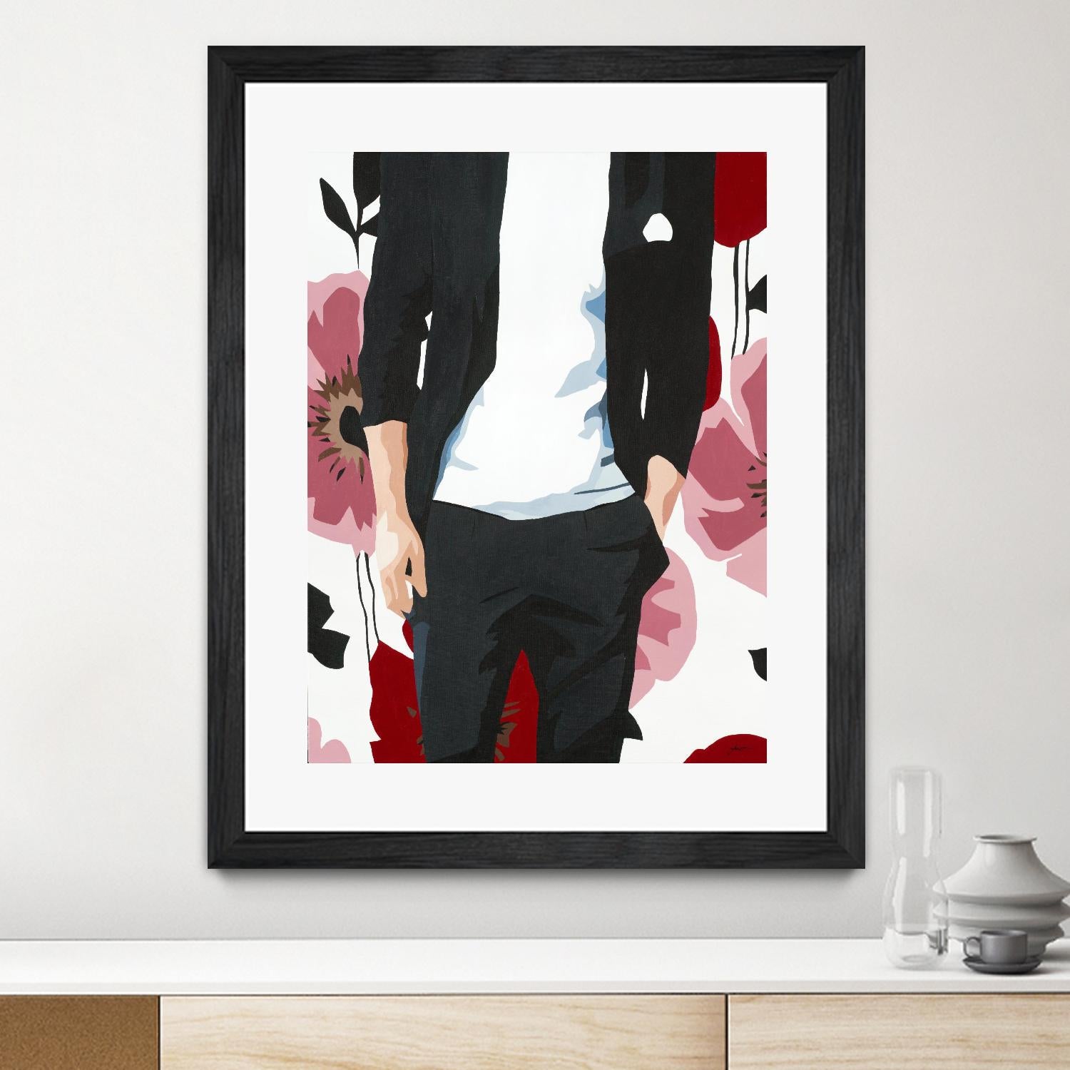 Mr. Right #2 by Beth Ann Lawson on GIANT ART - black figurative fashion