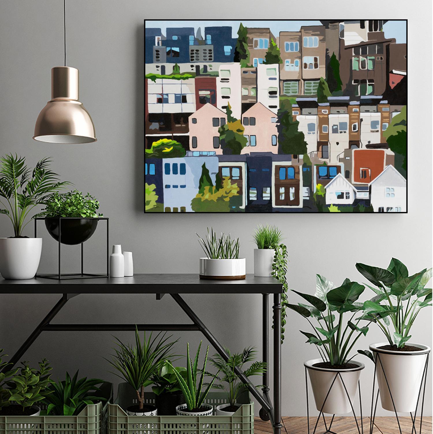 SoundHouse by Beth Ann Lawson on GIANT ART - grays cityscapes neighborhood