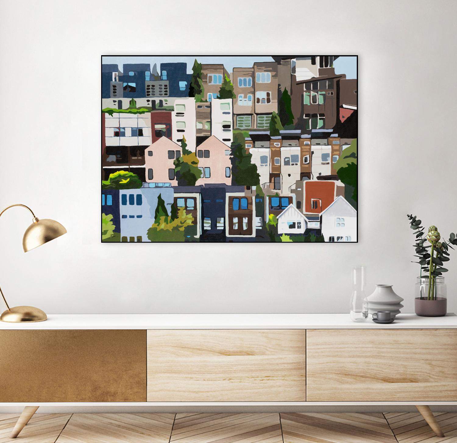 SoundHouse by Beth Ann Lawson on GIANT ART - grays cityscapes neighborhood