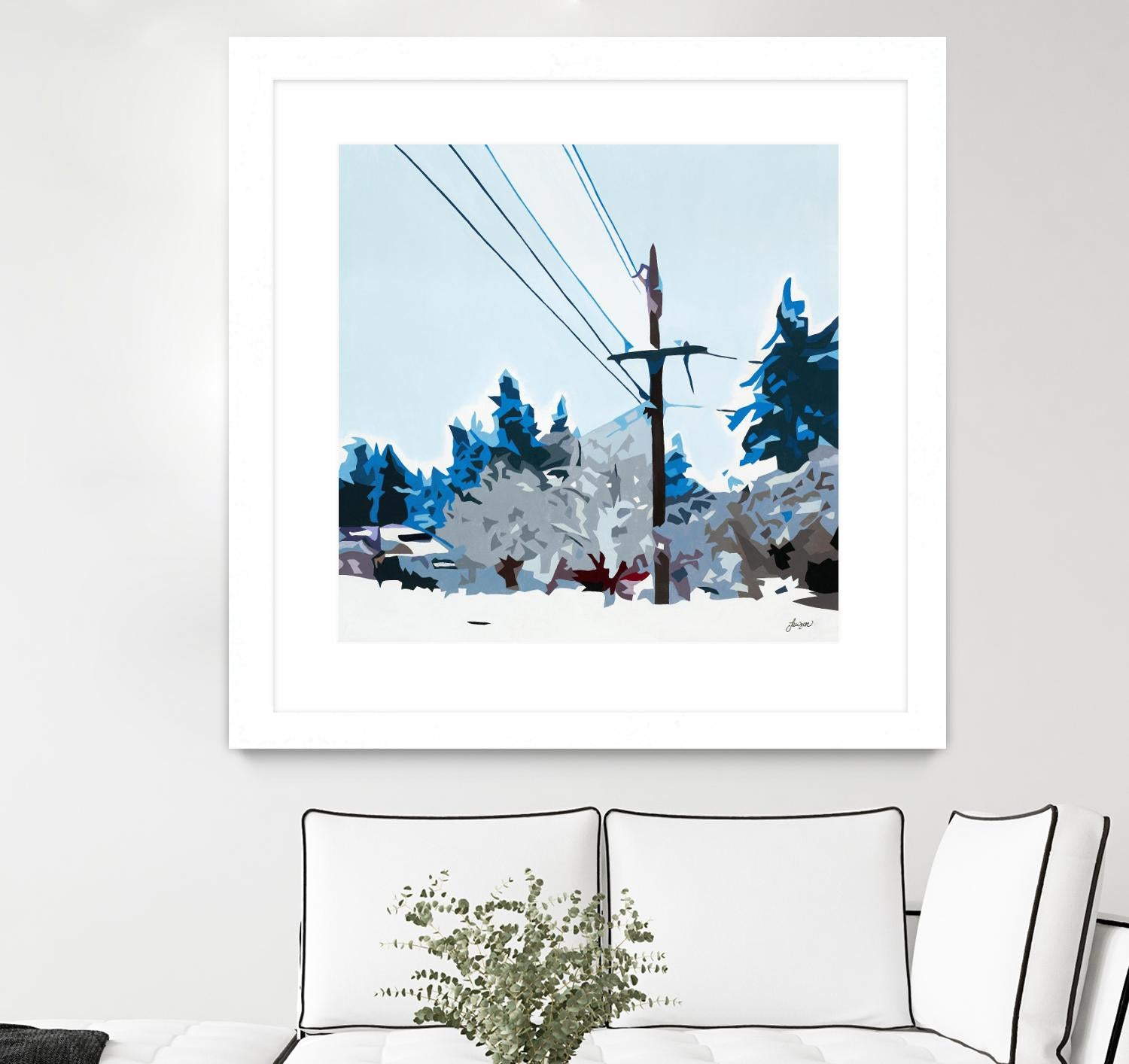 Winterhood 2020 by Beth Ann Lawson on GIANT ART - blues scenic winter