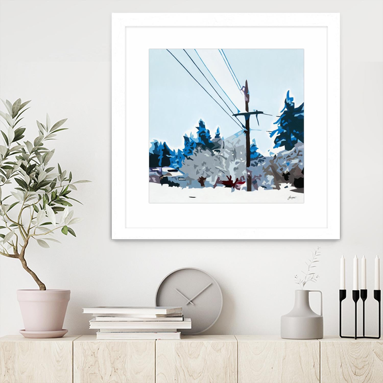 Winterhood 2020 by Beth Ann Lawson on GIANT ART - blues scenic winter