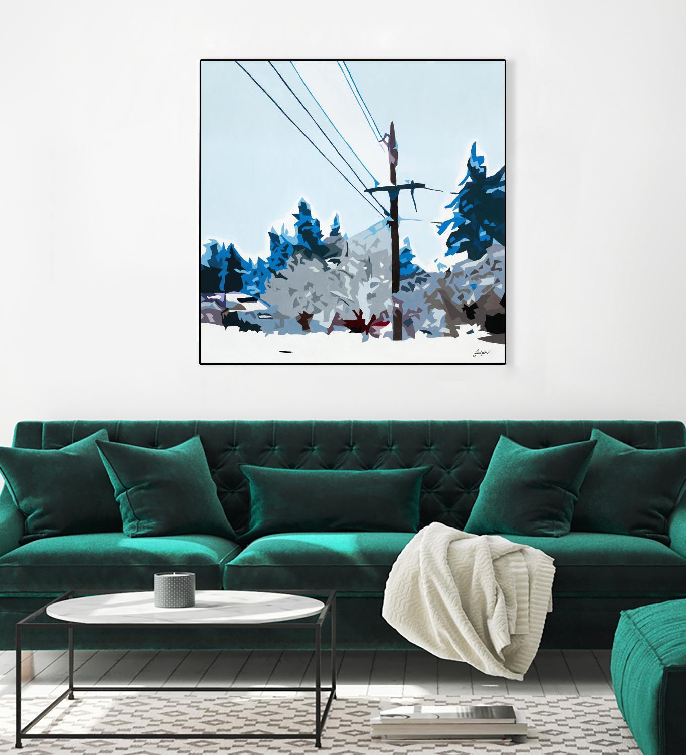 Winterhood 2020 by Beth Ann Lawson on GIANT ART - blues scenic winter