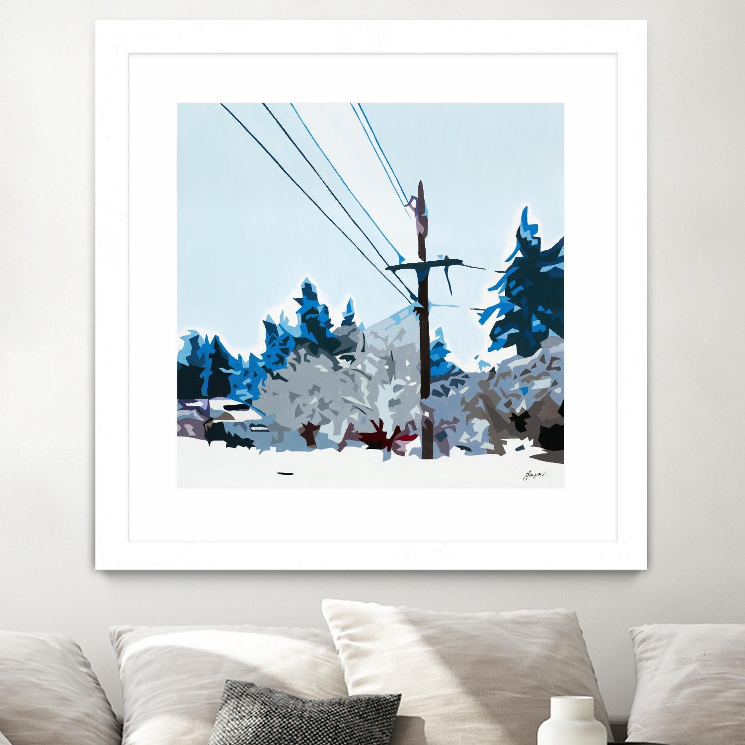 Winterhood 2020 by Beth Ann Lawson on GIANT ART - blues scenic winter