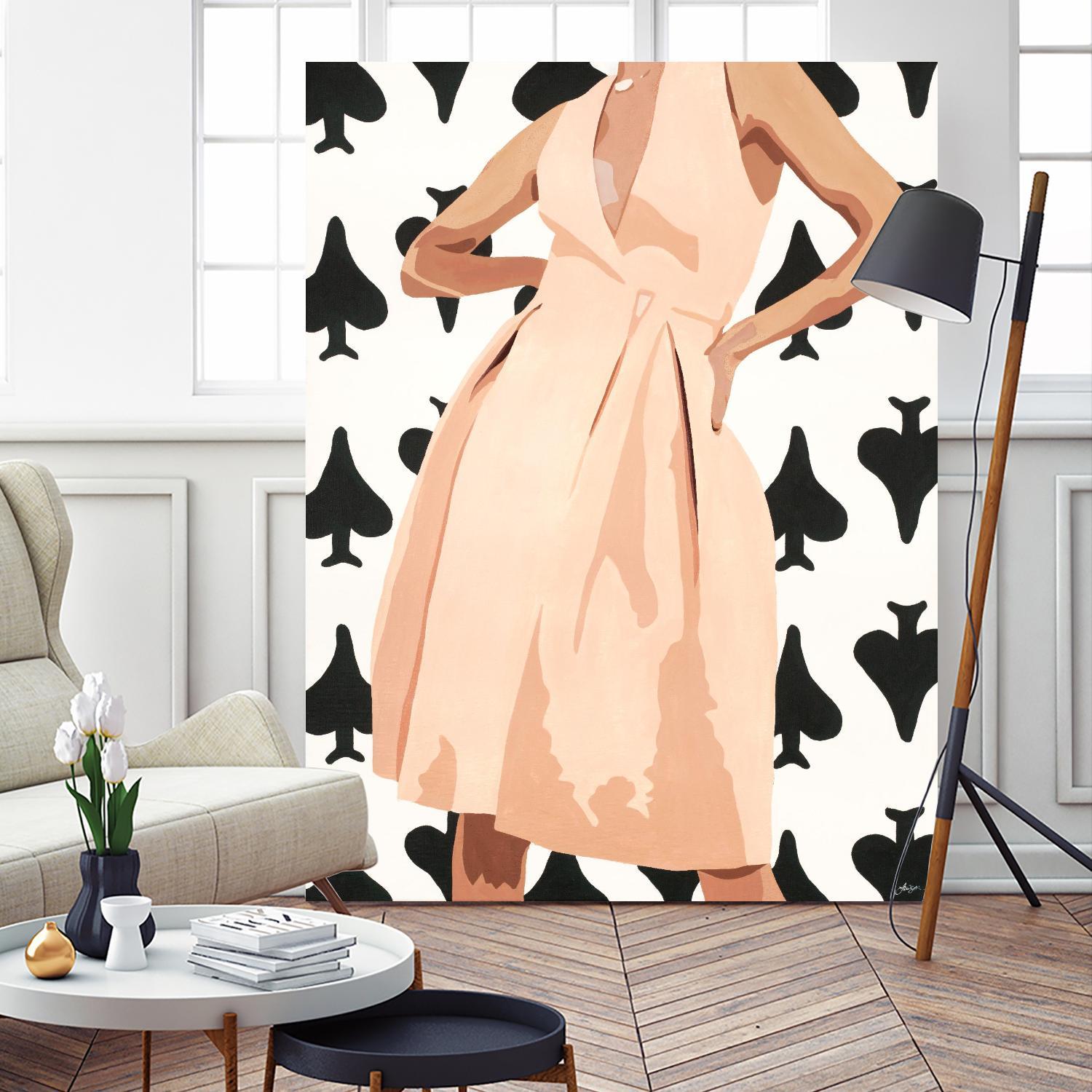 Ms. Thing In Spades by Beth Ann Lawson on GIANT ART - whites & creams figurative woman