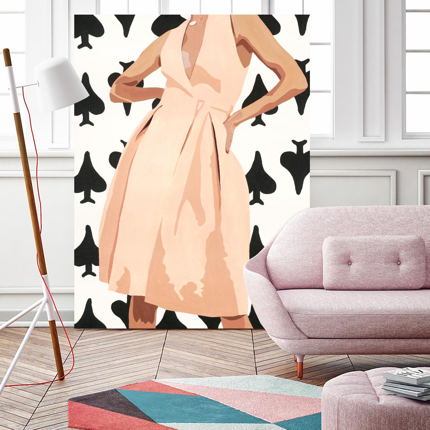 Ms. Thing In Spades by Beth Ann Lawson on GIANT ART - whites & creams figurative woman