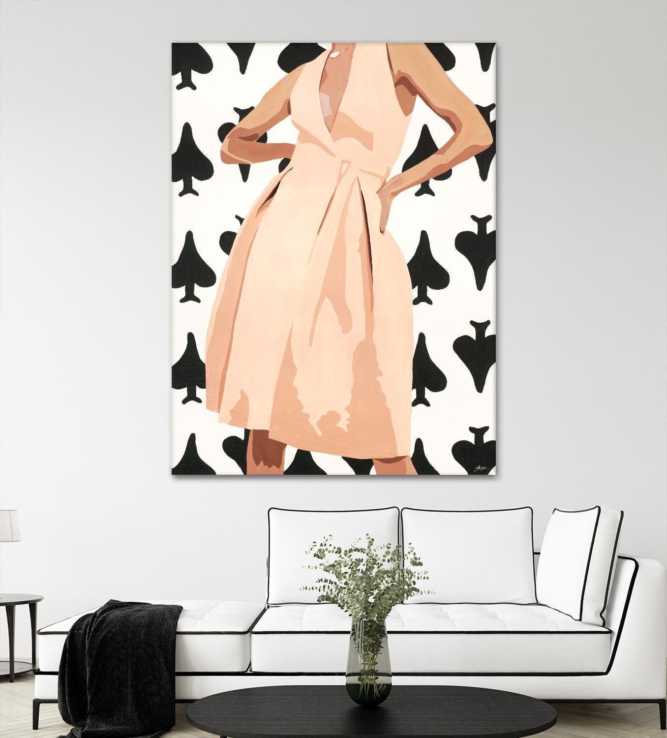 Ms. Thing In Spades by Beth Ann Lawson on GIANT ART - whites & creams figurative woman