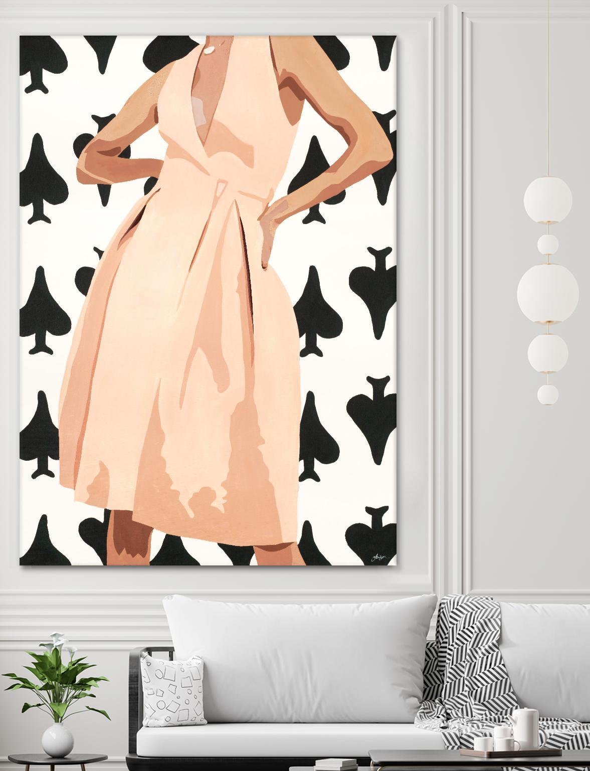 Ms. Thing In Spades by Beth Ann Lawson on GIANT ART - whites & creams figurative woman