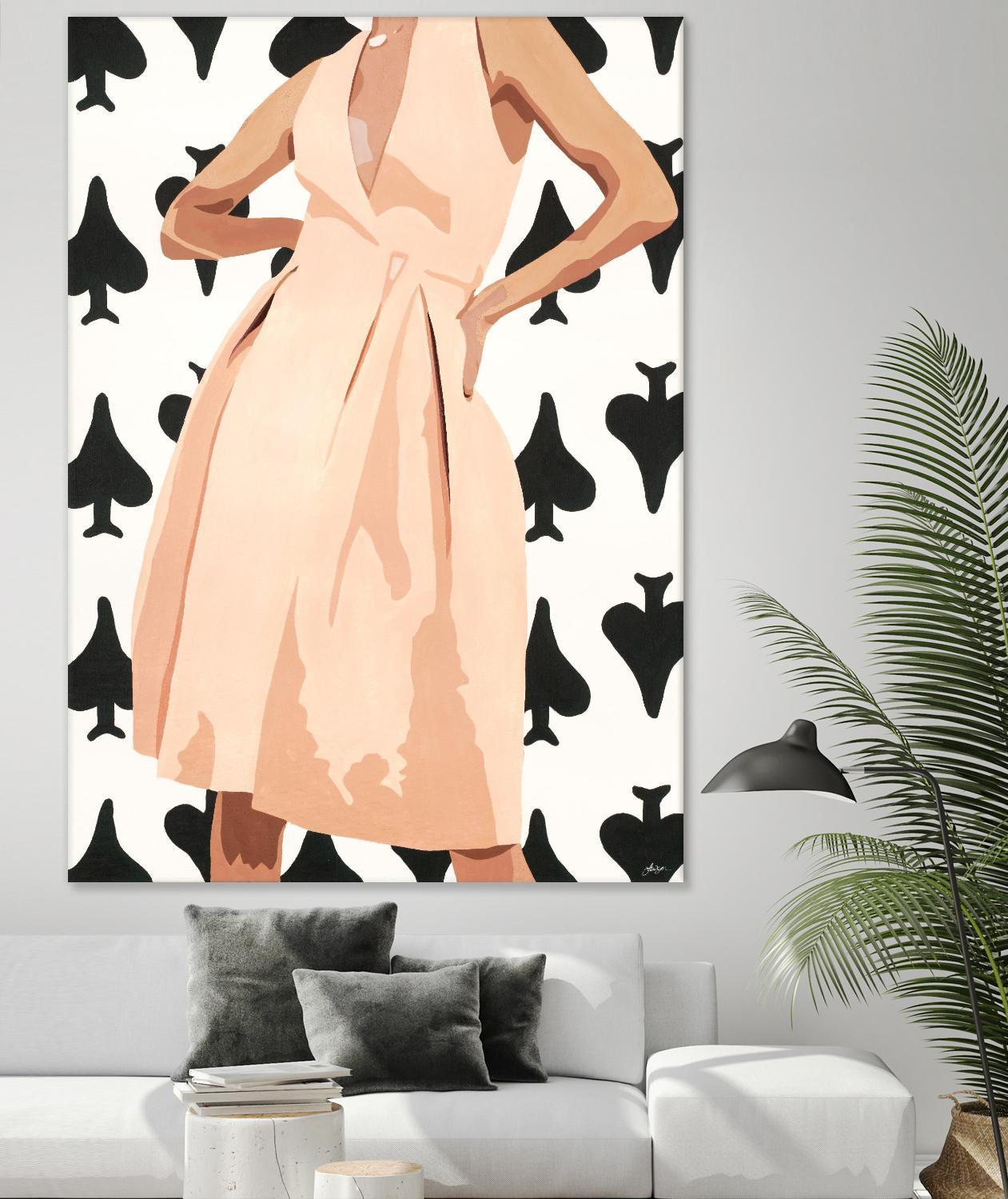 Ms. Thing In Spades by Beth Ann Lawson on GIANT ART - whites & creams figurative woman