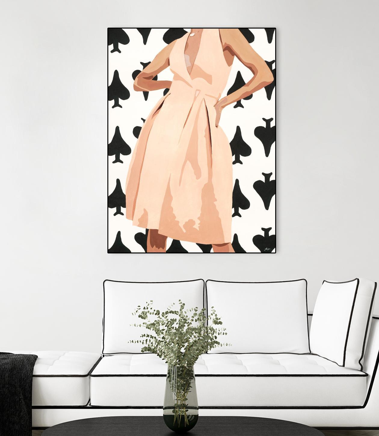 Ms. Thing In Spades by Beth Ann Lawson on GIANT ART - whites & creams figurative woman