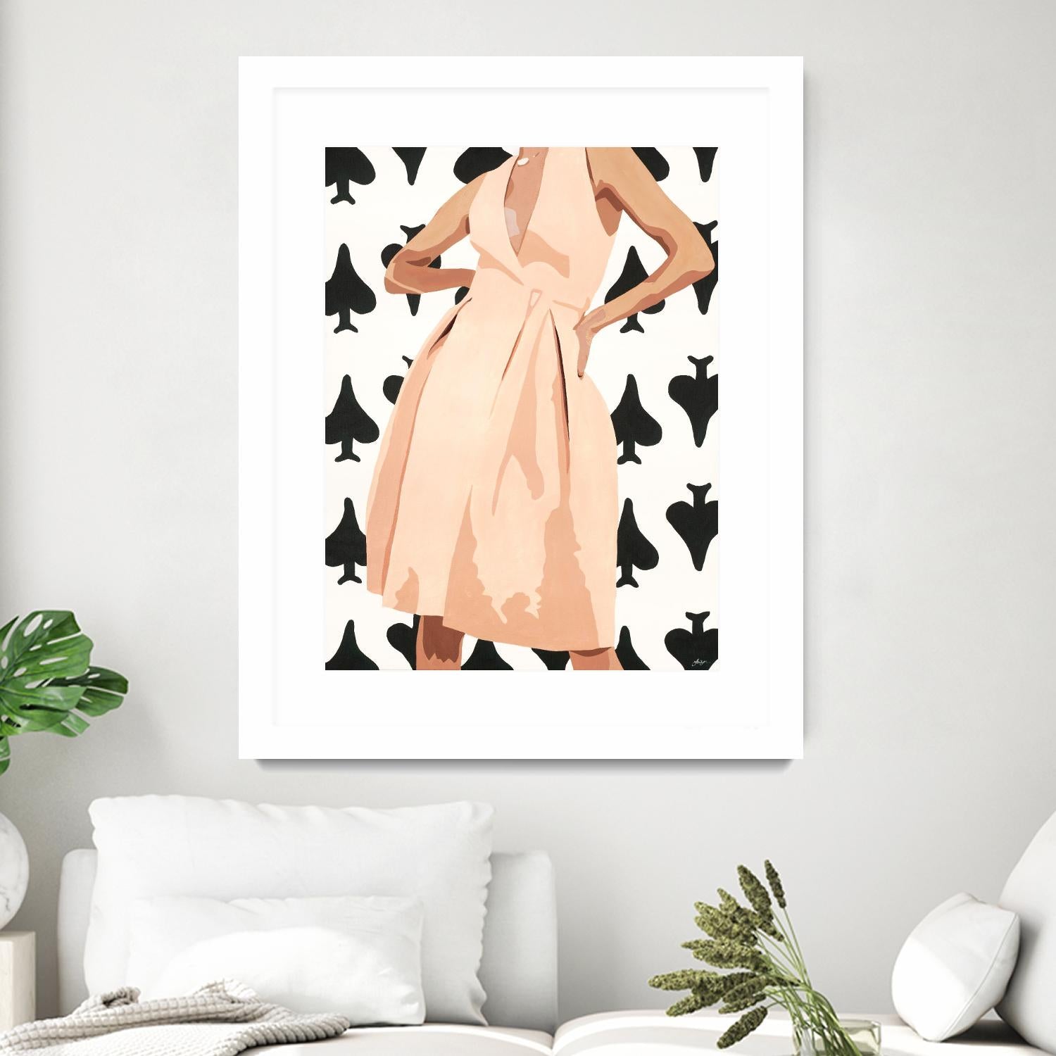 Ms. Thing In Spades by Beth Ann Lawson on GIANT ART - whites & creams figurative woman