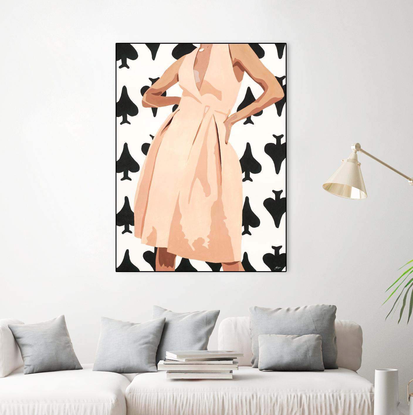 Ms. Thing In Spades by Beth Ann Lawson on GIANT ART - whites & creams figurative woman