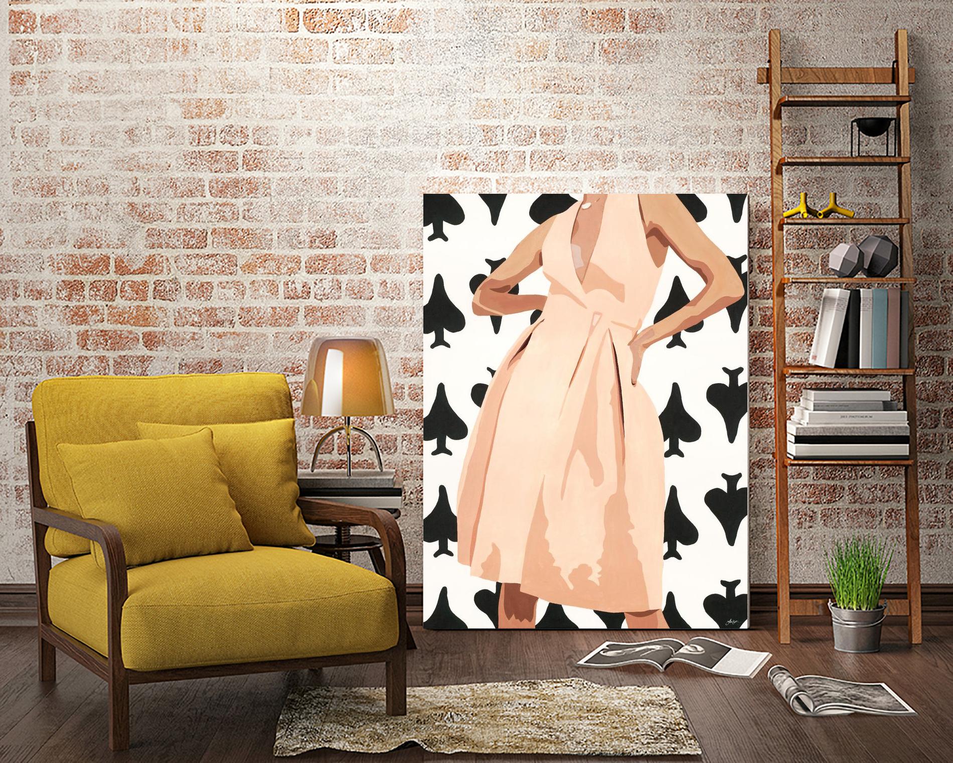 Ms. Thing In Spades by Beth Ann Lawson on GIANT ART - whites & creams figurative woman