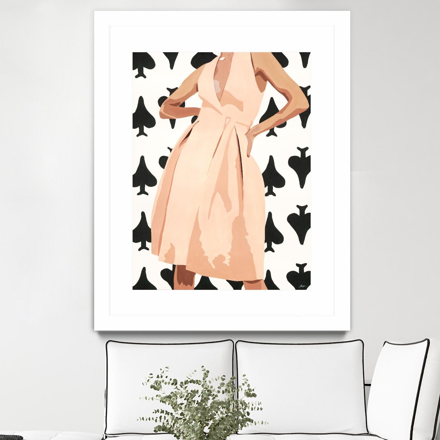 Ms. Thing In Spades by Beth Ann Lawson on GIANT ART - whites & creams figurative woman