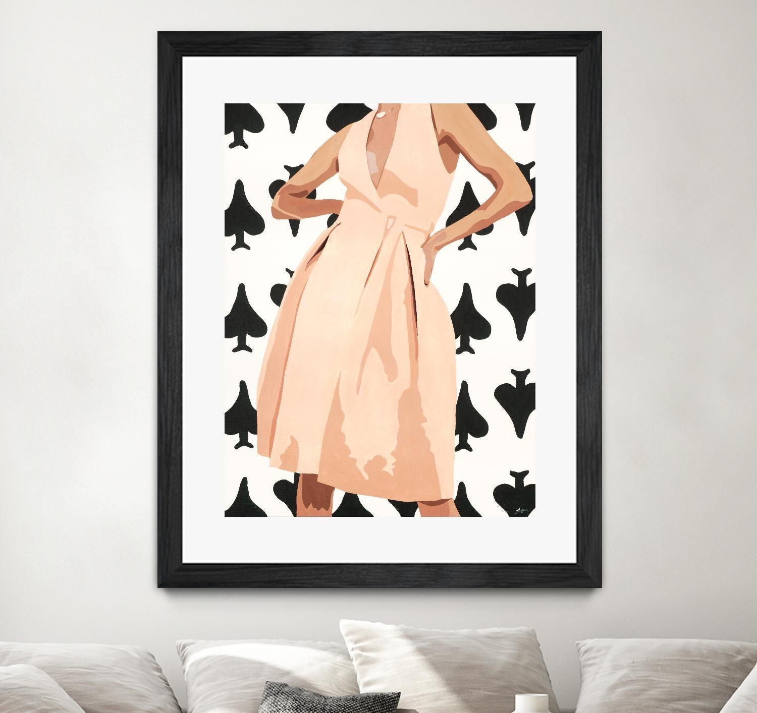 Ms. Thing In Spades by Beth Ann Lawson on GIANT ART - whites & creams figurative woman