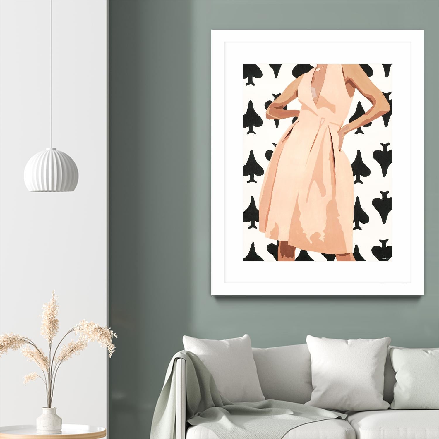 Ms. Thing In Spades by Beth Ann Lawson on GIANT ART - whites & creams figurative woman