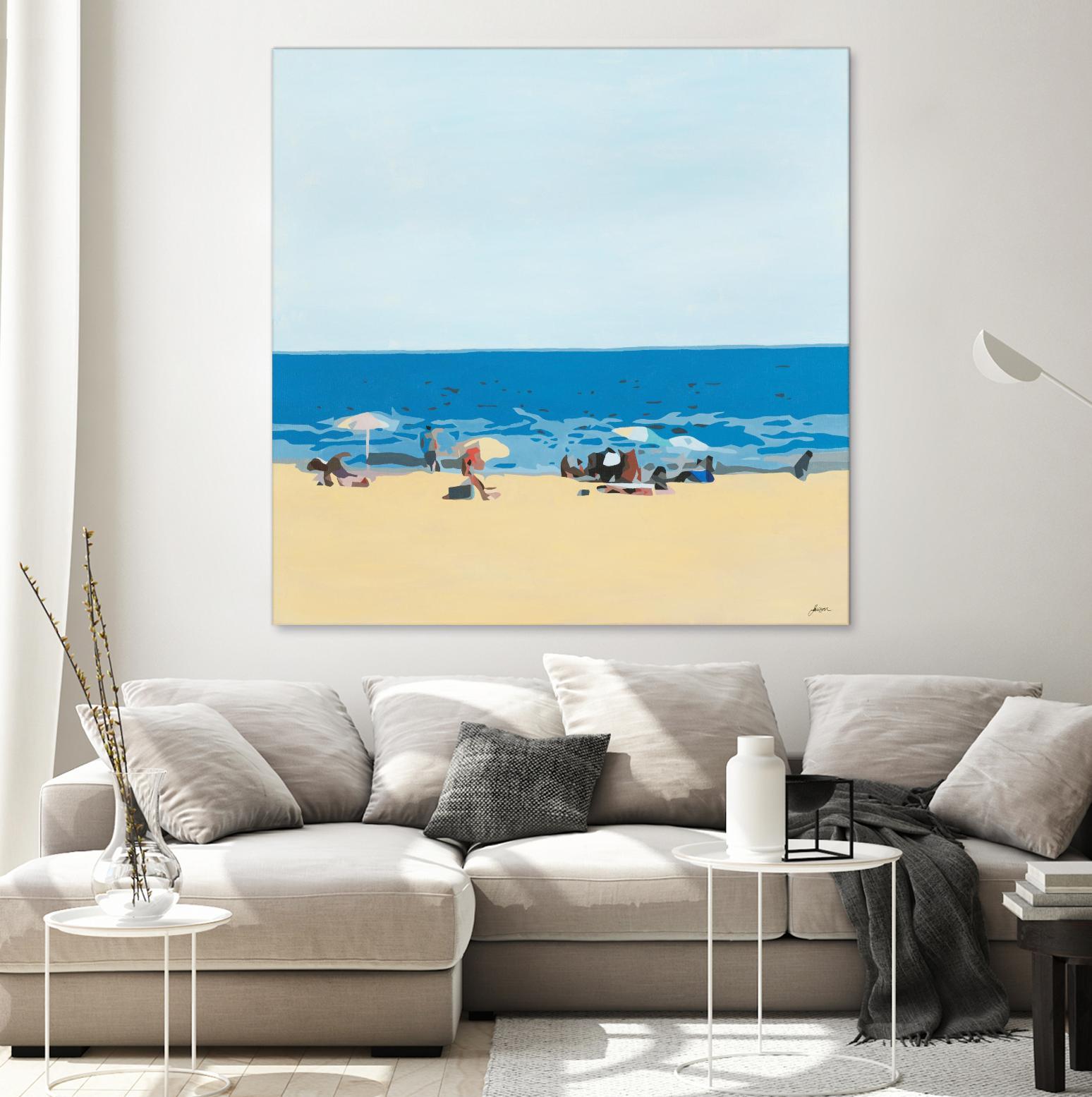 A Day At The Beach by Beth Ann Lawson on GIANT ART - blues coastal beach