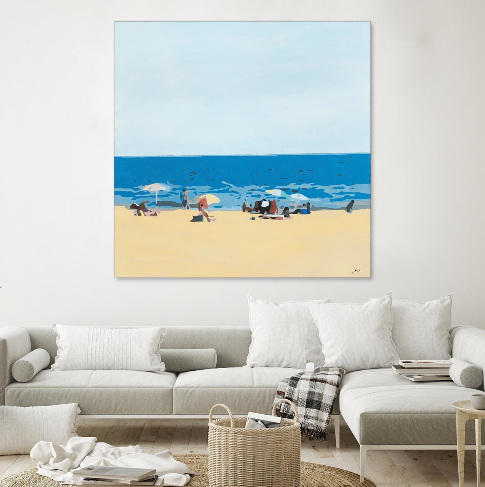 A Day At The Beach by Beth Ann Lawson on GIANT ART - blues coastal beach