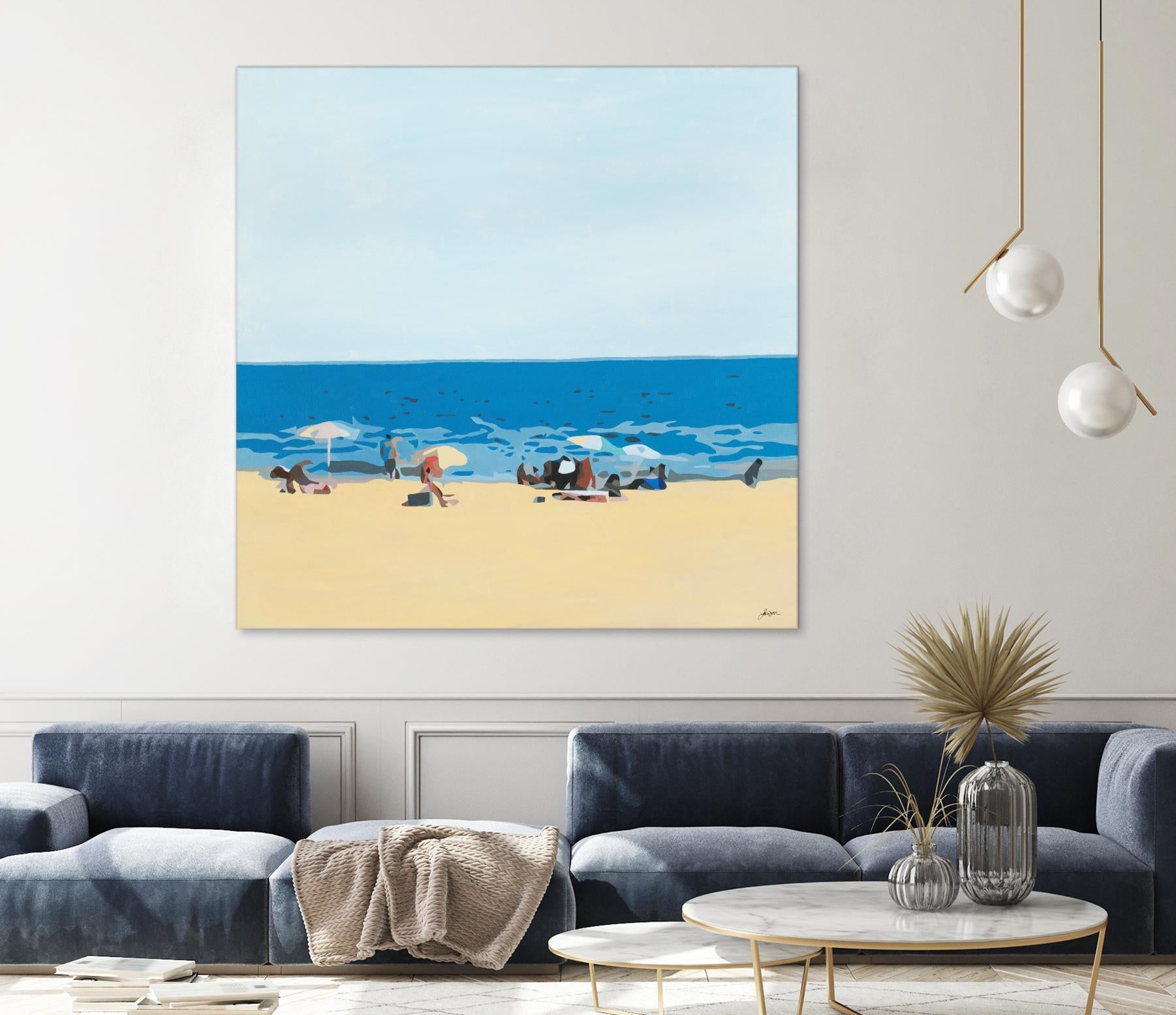 A Day At The Beach by Beth Ann Lawson on GIANT ART - blues coastal beach