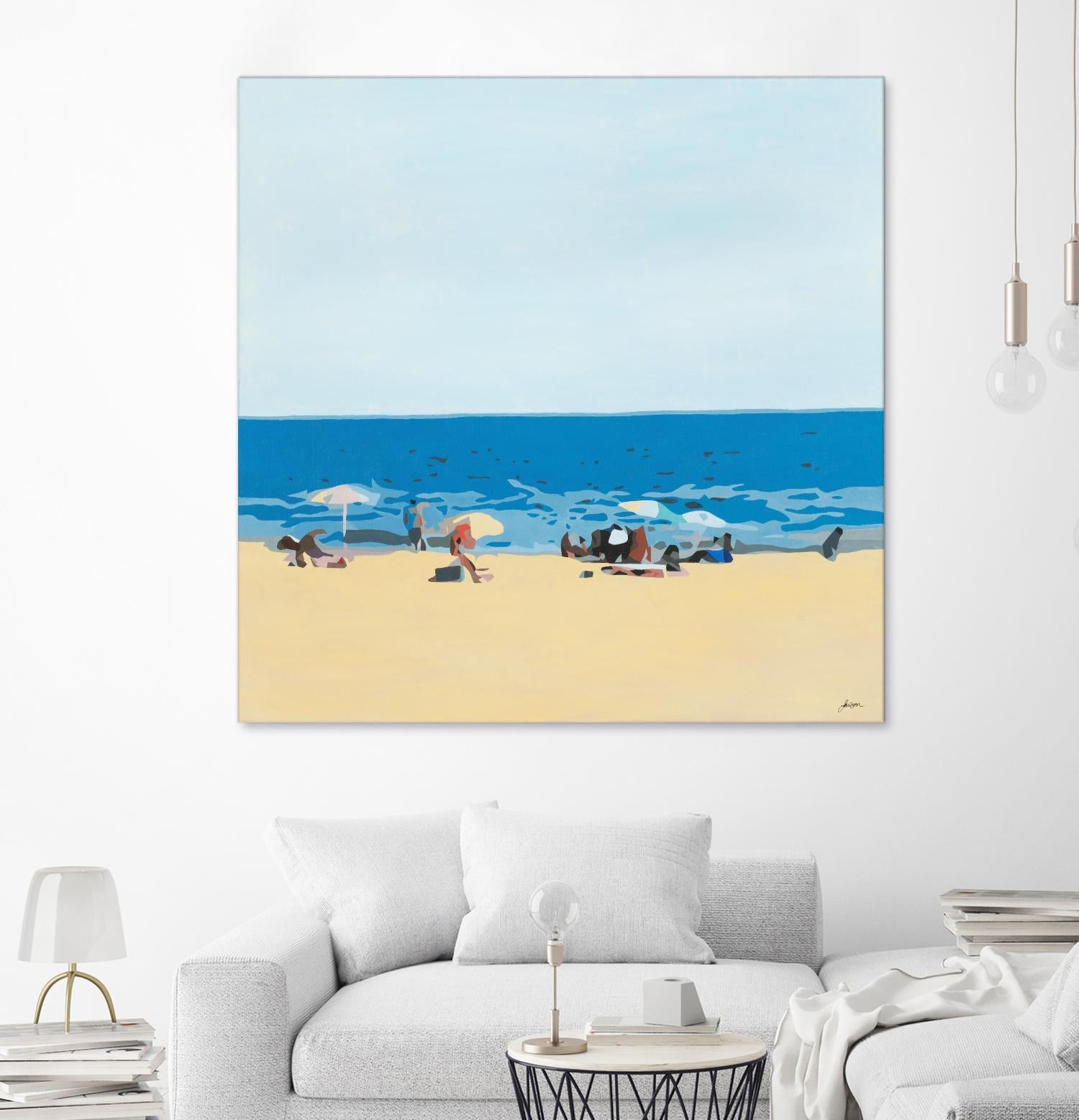 A Day At The Beach by Beth Ann Lawson on GIANT ART - blues coastal beach