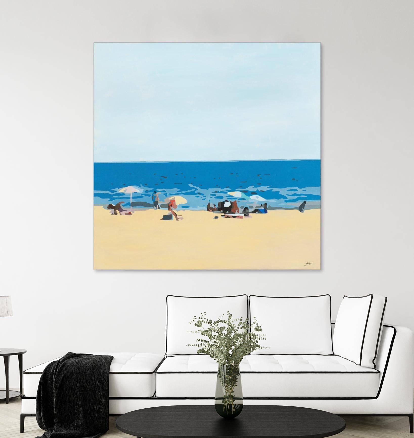 A Day At The Beach by Beth Ann Lawson on GIANT ART - blues coastal beach