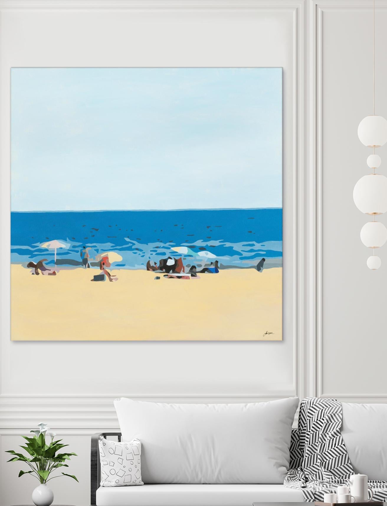 A Day At The Beach by Beth Ann Lawson on GIANT ART - blues coastal beach