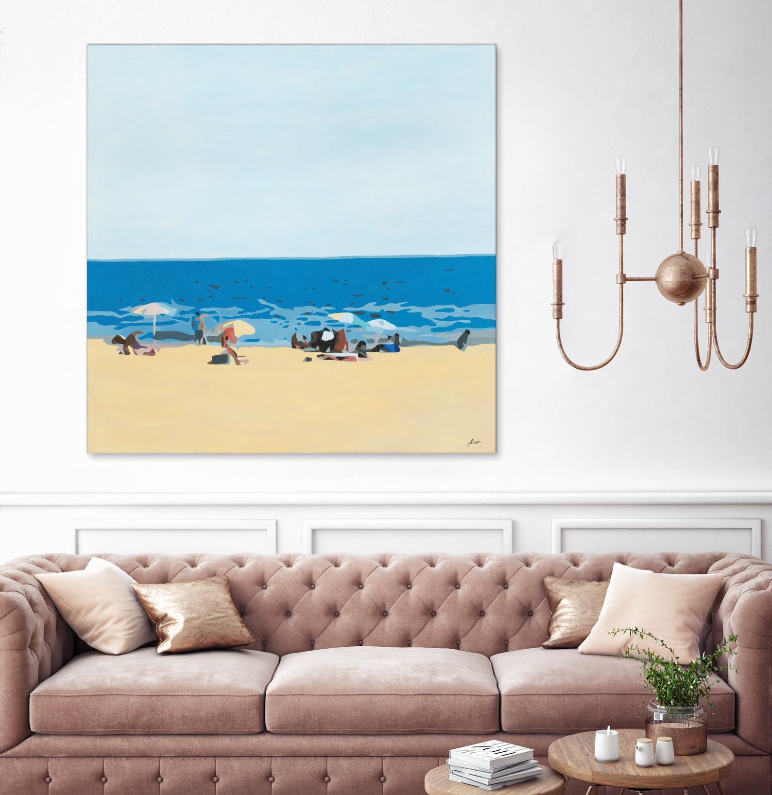 A Day At The Beach by Beth Ann Lawson on GIANT ART - blues coastal beach