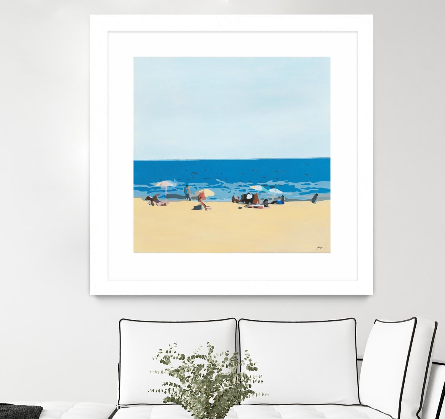 A Day At The Beach by Beth Ann Lawson on GIANT ART - blues coastal beach