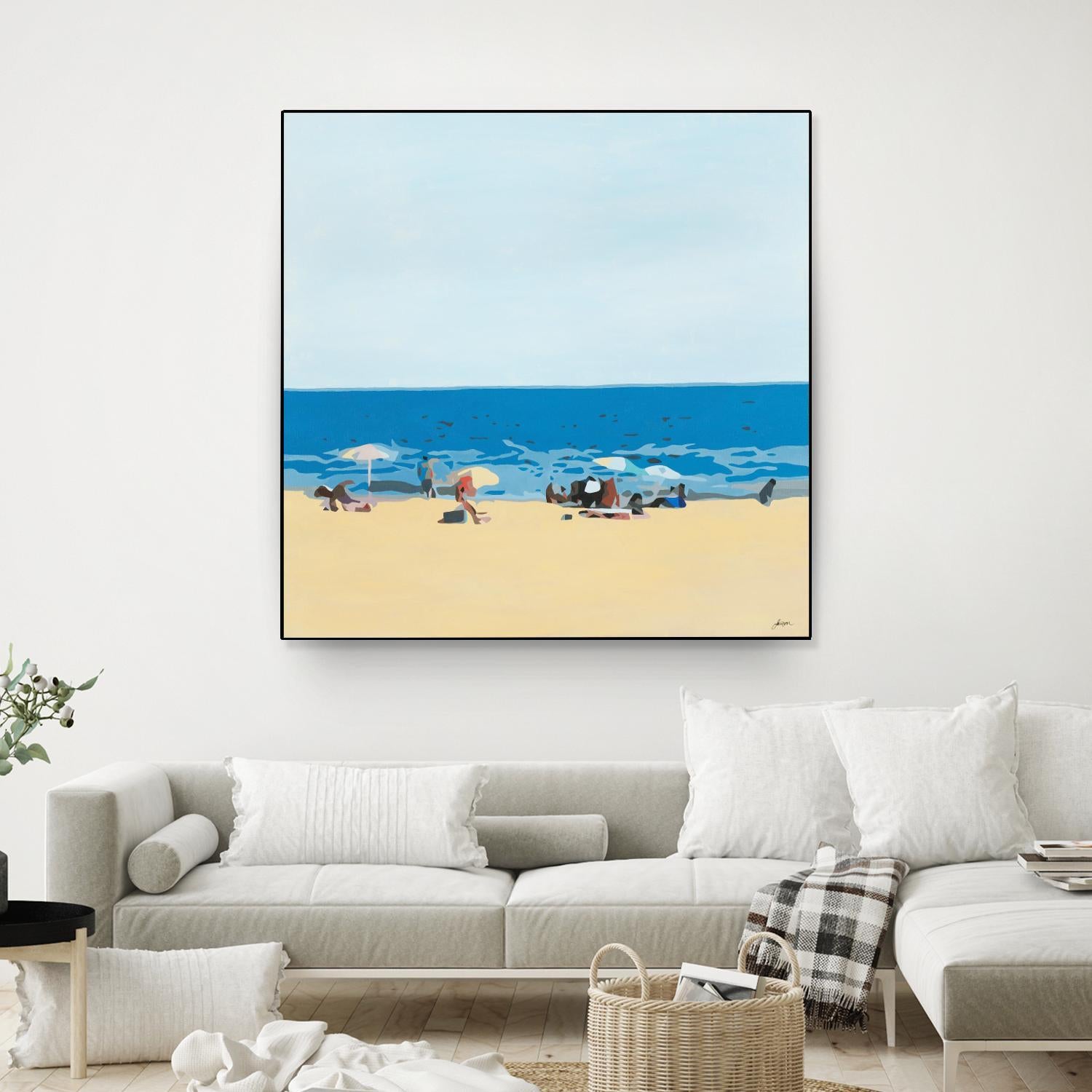 A Day At The Beach by Beth Ann Lawson on GIANT ART - blues coastal beach
