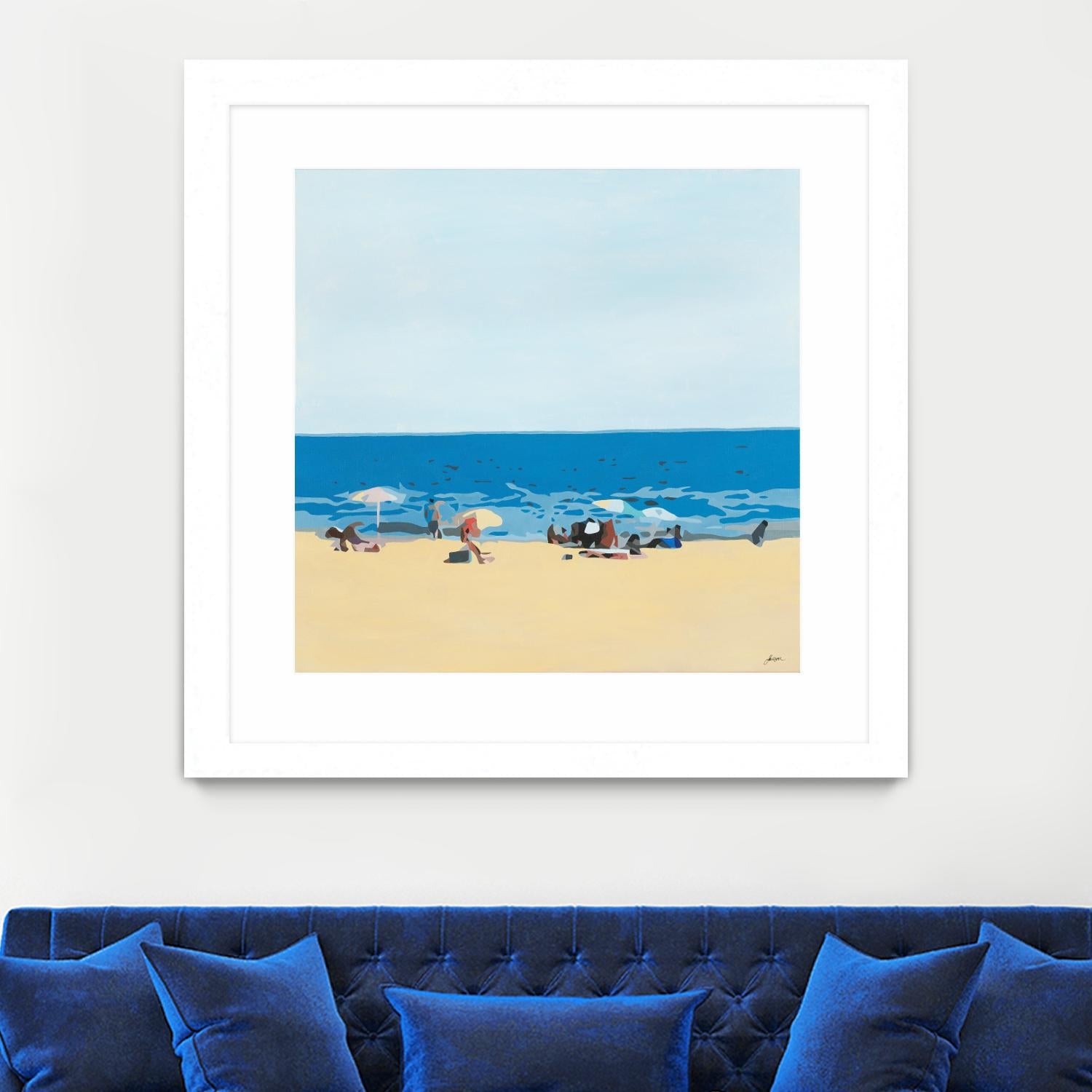 A Day At The Beach by Beth Ann Lawson on GIANT ART - blues coastal beach